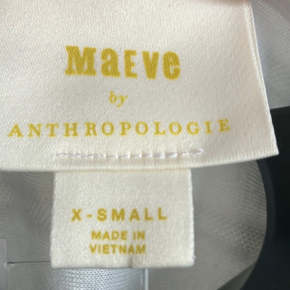 SOLD Mauve by Anthropologie XS white Faux Wrap blouse gauze like top beach vibes - Picture 5 of 9